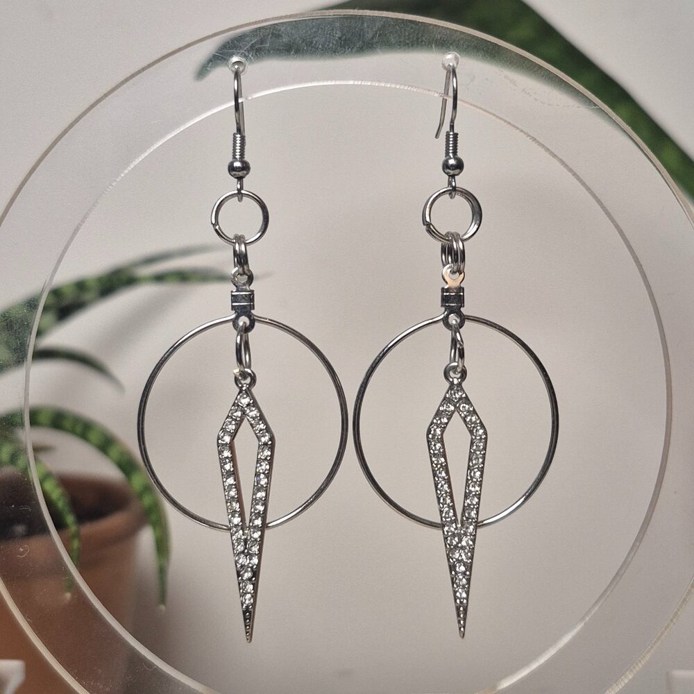 Demure Daggers Upcycled Earrings